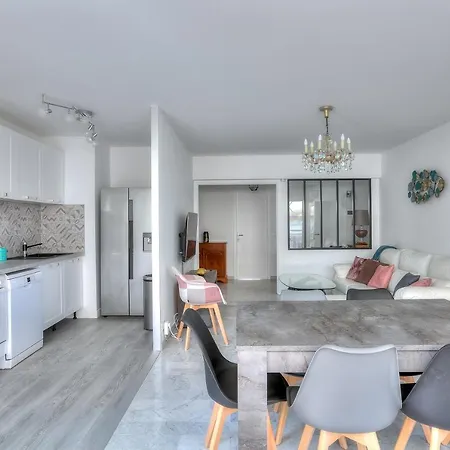 Le Sun-beach - Spacieux 3 Pieces Avec Parking A 400 M Des Plages De * Juan-les-Pins